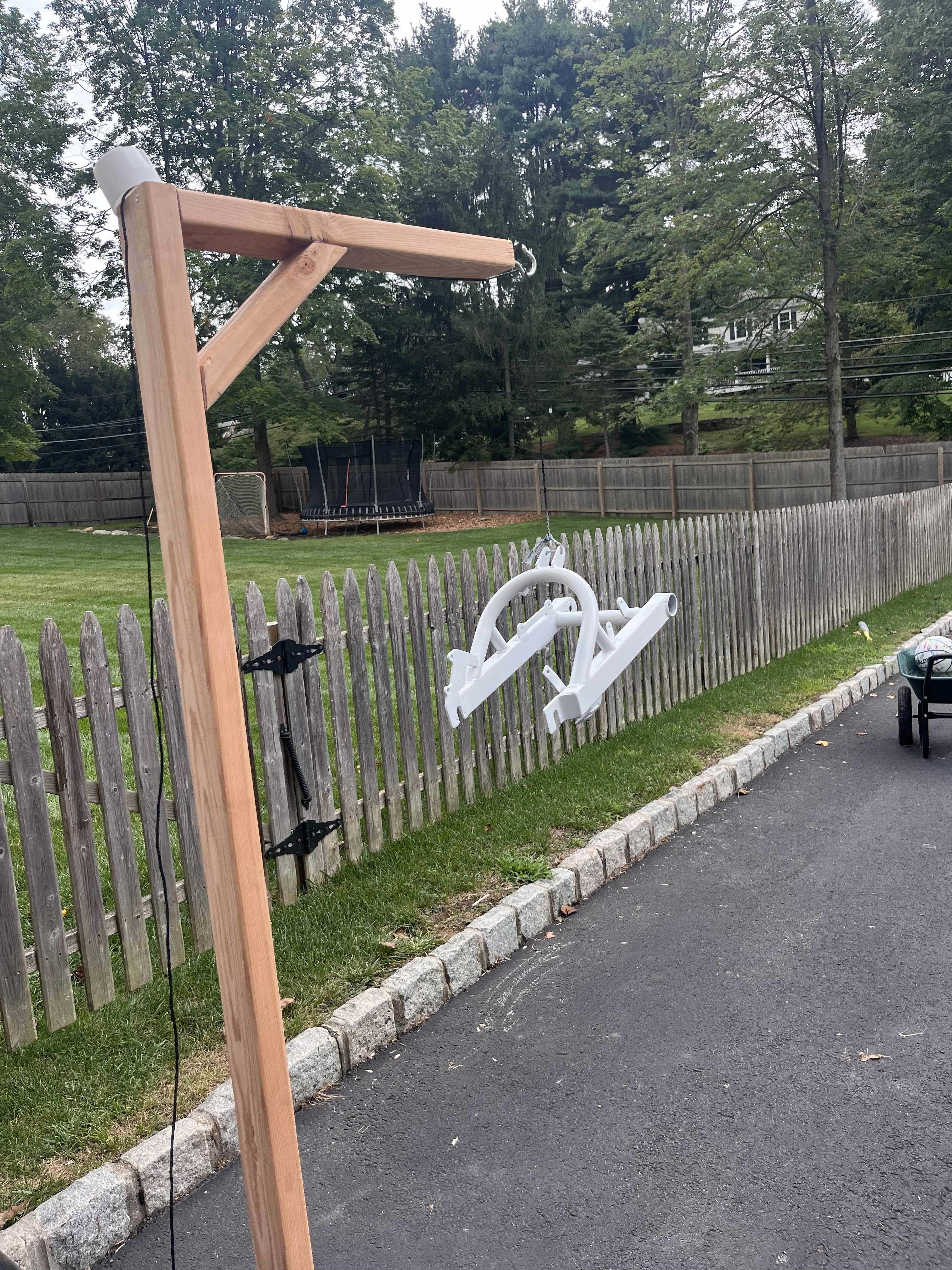 Frame hanging painted white